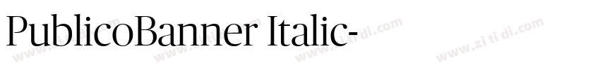 PublicoBanner Italic字体转换